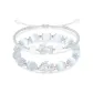 Beaded Bracelet+Rope Bracelet-S999 Fine Silver