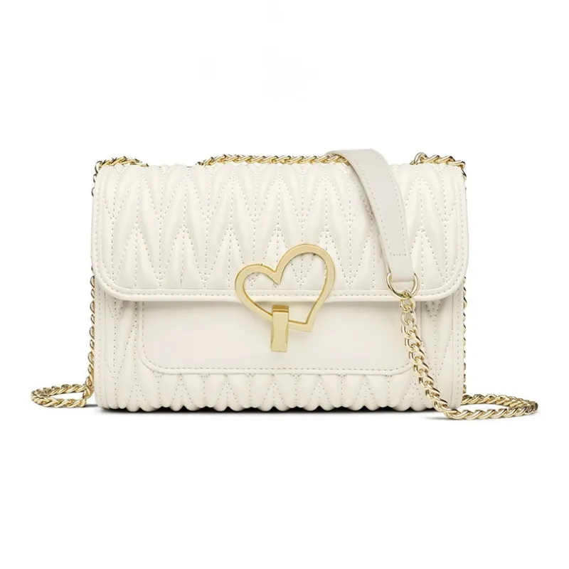 MOONDEMIMA Cow Leather Small Square Bag Crossbody Bag Shoulder Bag Small Size Women's White/Black-0