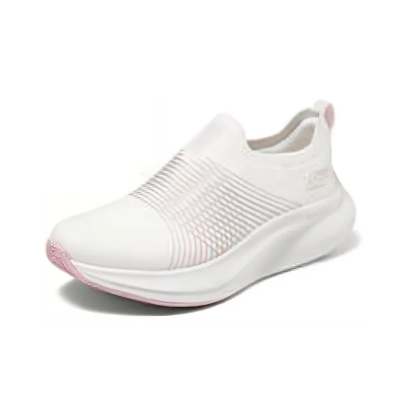 Skechers Anti Slip And Wear Resistant Rebound Low Top Casual Shoes Women's White Pink-2