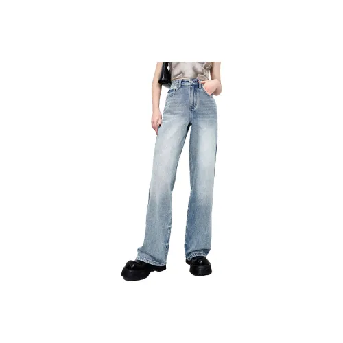 ELF SACK Jeans Women's Washable Denim Blue