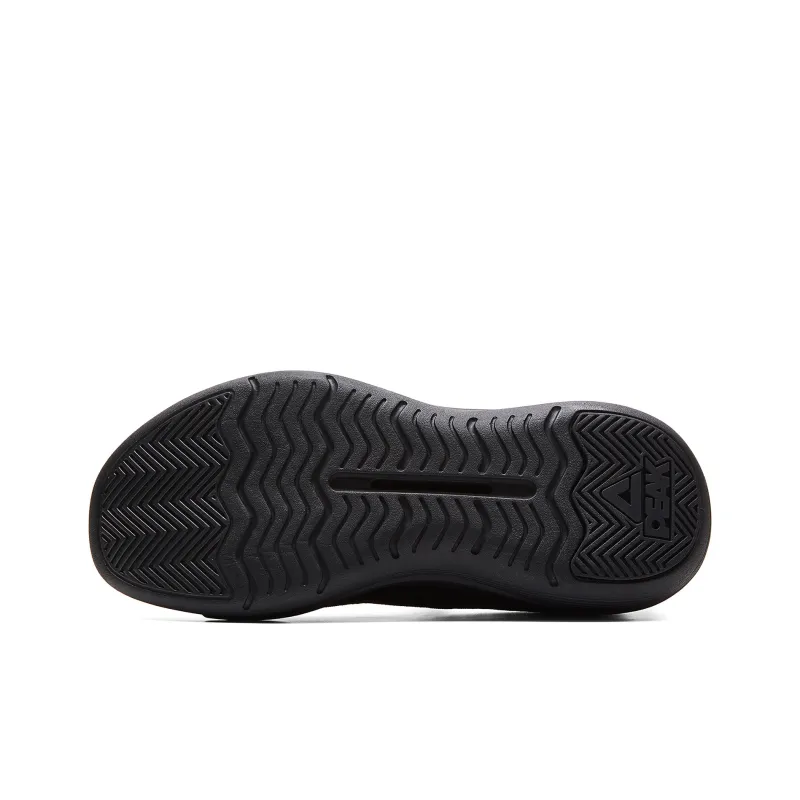 PEAK Taichi Air Flow 3.0 Cushioning Anti Slip Wear Resistant Breathability Low Top Walking Shoes Men's All Black-5