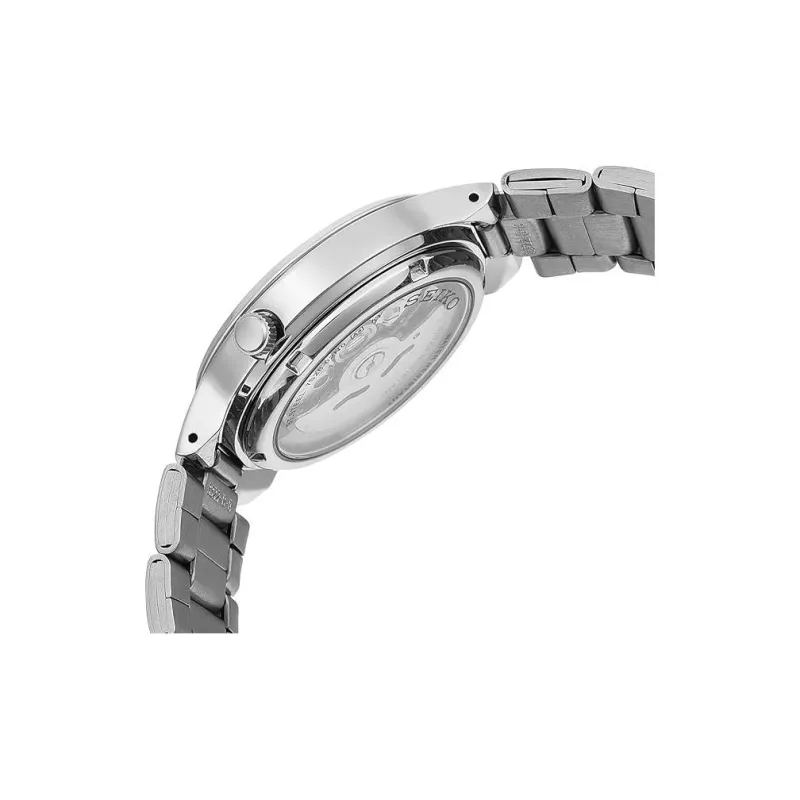 SEIKO Series 5 Mechanical Movement Stainless Steel Strap Watch Men's Watches White Dial SNKA01K1-2
