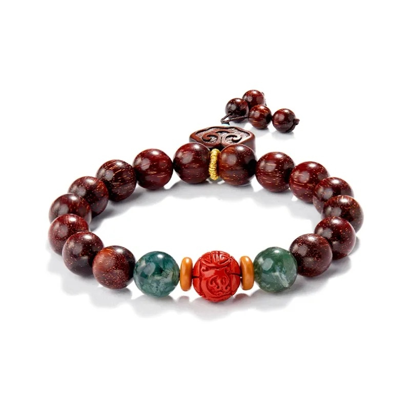AGOVSKI Reconstructed Cinnabar Jade Bracelets Unisex-0