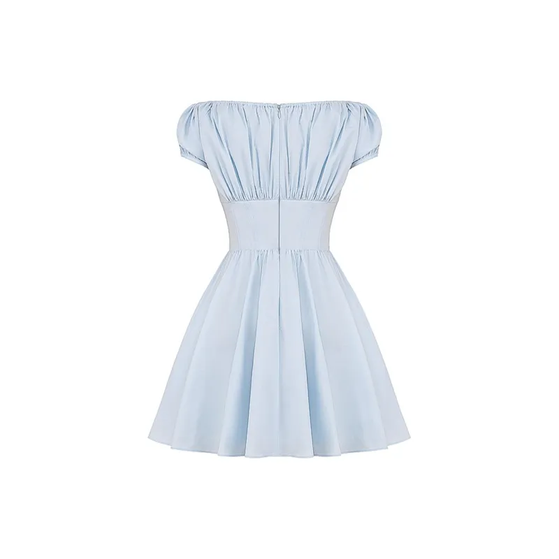 HOUSE OF CB NALA Short Sleeved Dress Women's SOFT BLUE/Light Blue-1