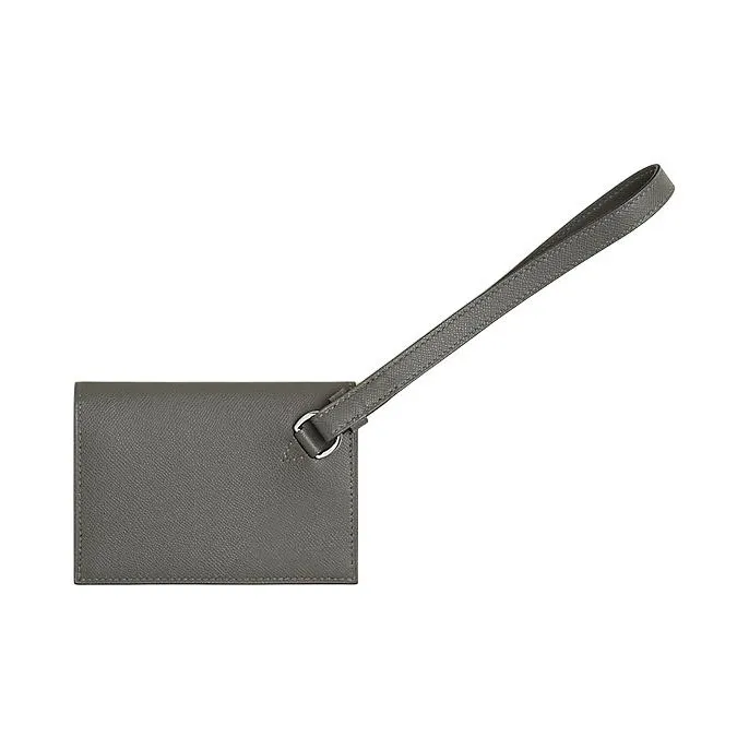 HERMES Kelly Pocket Madame Leather With Calfskin Calfskin Clutches Wallets Women's 0L Grismeyer Cumulus Gray-1