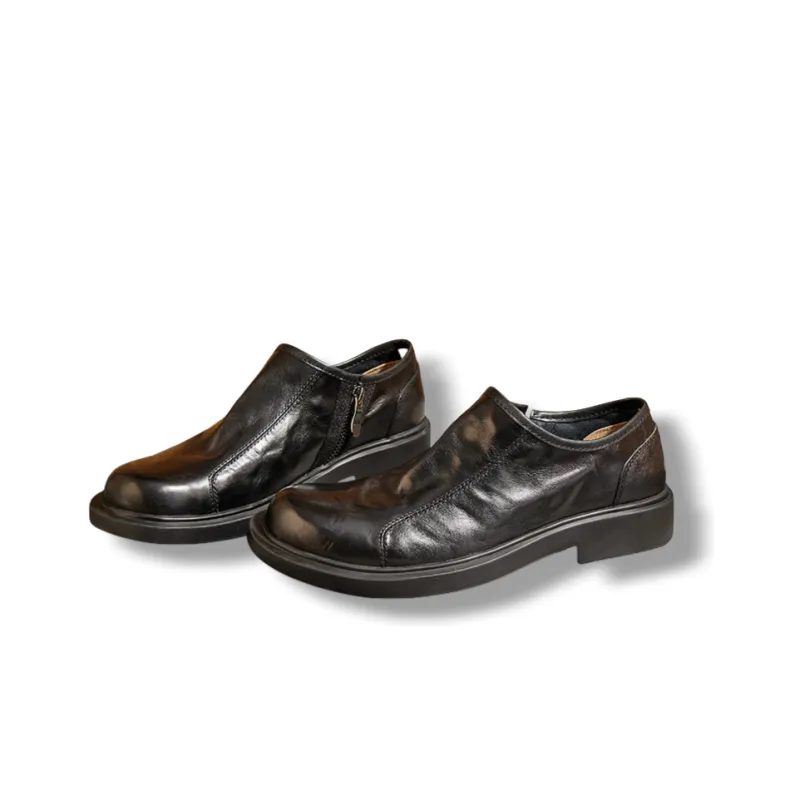 Brounvanm Men's Casual Shoes Men Low Top Black/Coffee-1