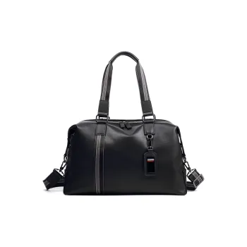 Old Man's Head Top Grain Cow Leather Shoulder Bag, Crossbody Bag Regular Men's Black