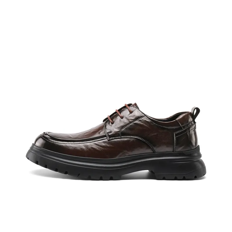 G.N.SHIJIA Dress Shoes Men Low Top Black/Brown-10