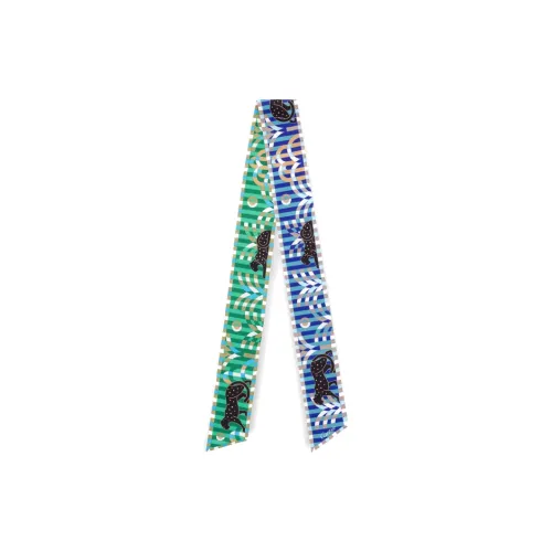 CARTIER Silk Scarves Women's Turquoise
