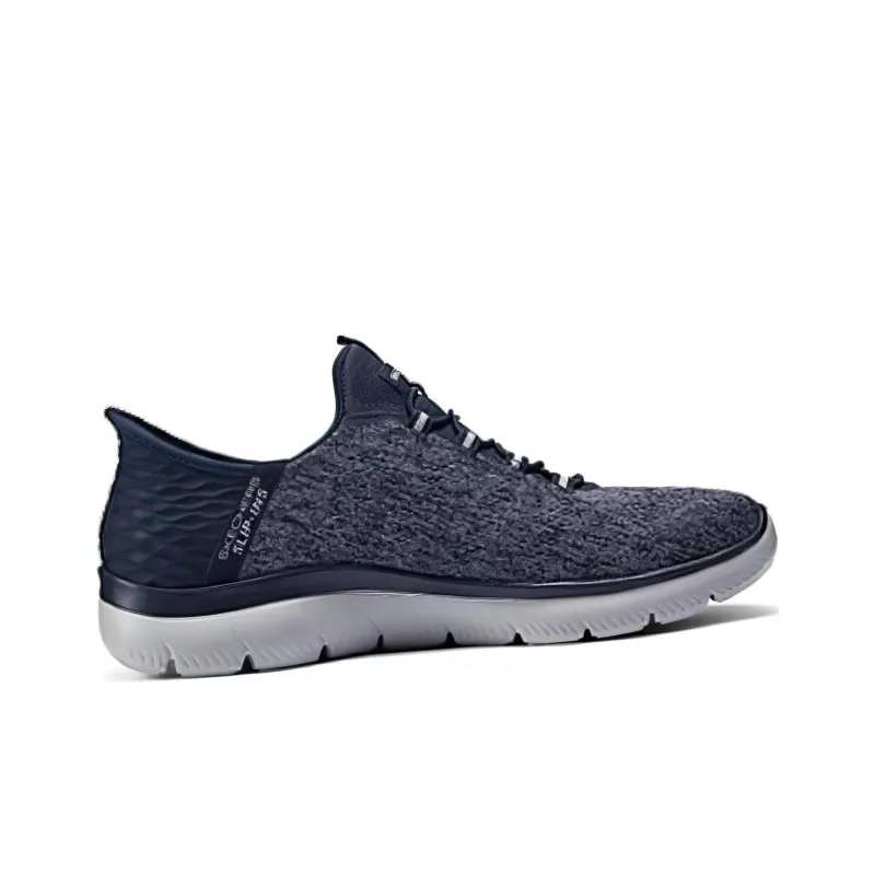 Skechers Anti Slip Wear Resistant Low Top Running Shoes Men's Blue-1