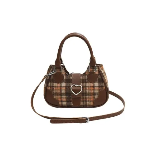 JANE KLAIN Fabric With PU Shoulder Bag Crossbody Bag Handbag Regular Women's Brown/Black