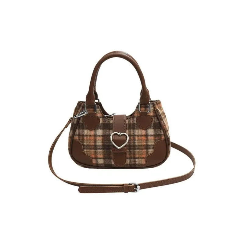 JANE KLAIN Fabric With PU Shoulder Bag Crossbody Bag Handbag Regular Women's Brown/Black-0