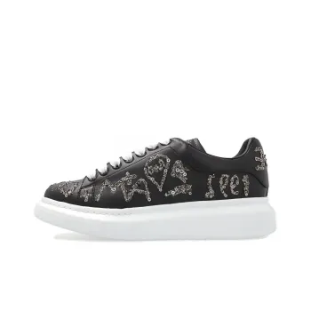 Alexander McQueen Oversized Sneaker Low Top Stylish Skateboarding Shoes Women's Black