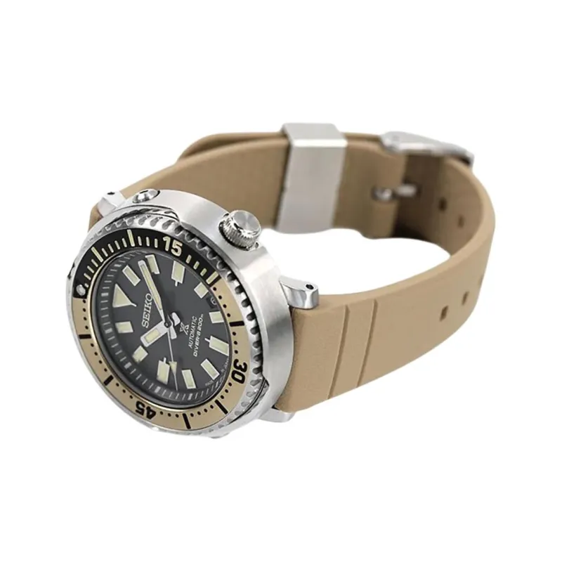SEIKO Prospe Collection Automatic Mechanical Movement Silicone Strap Watch Men's Watches Black Dial-2