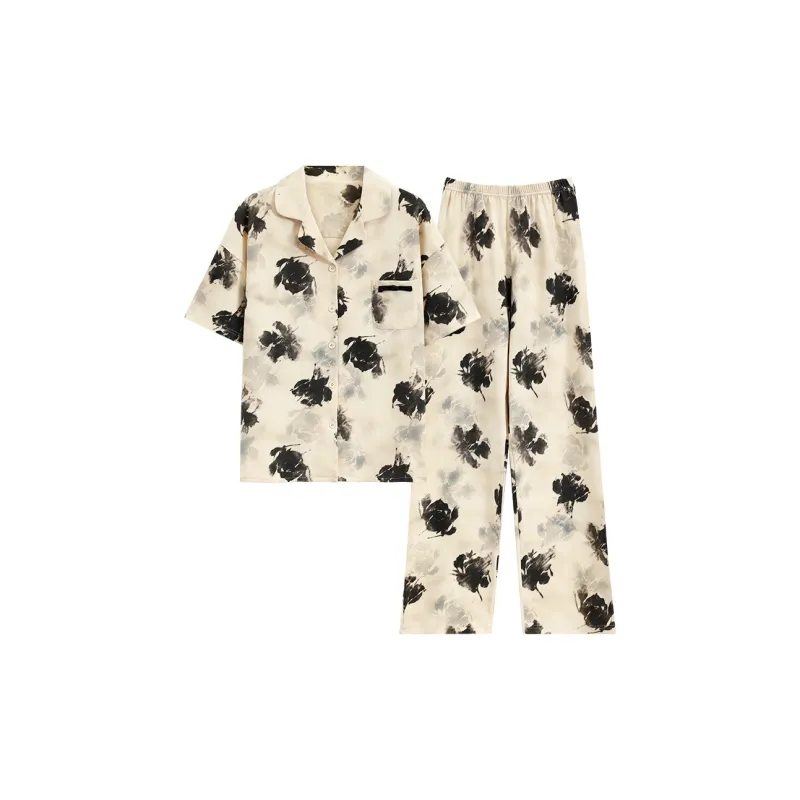 Mulong Family Pajama Set Women's Apricot-0