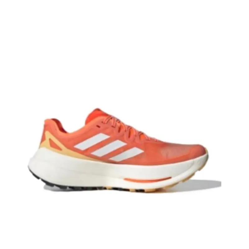 Adidas Terre Cushioned Slip-Resistant Low-Top Running Shoes Men's White Orange-1
