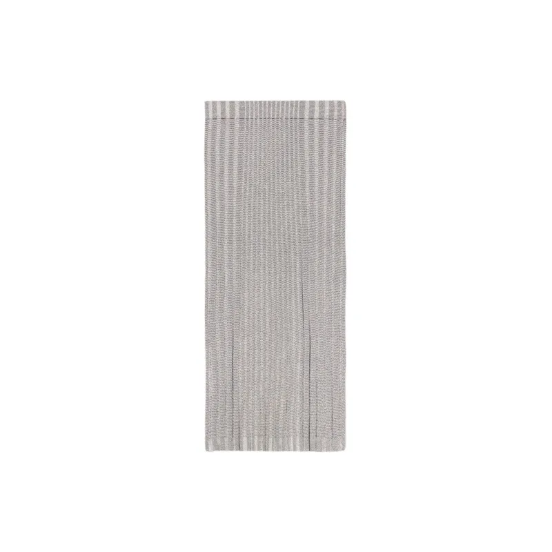Maison Kitsune Ribbed Knit Pencil Midi Skirt-1
