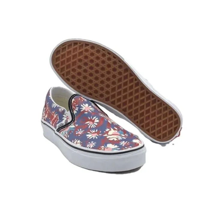 Vans Classic Slip On Floral Red-3