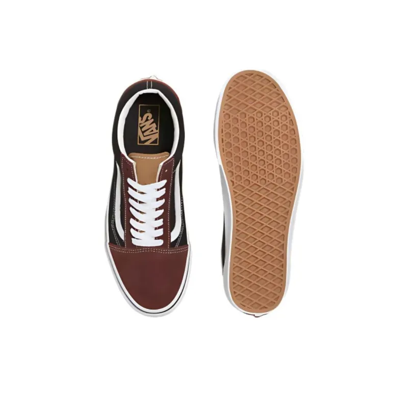 Old Skool Vans 'Color Block Black Brown'-3
