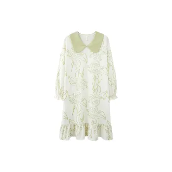 PBENO PD Nightgown Women's White Green