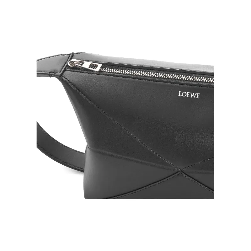 LOEWE Cow Leather Toiletry Bag Men's Black-5