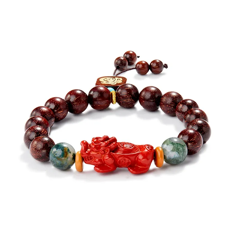 AGOVSKI Reconstructed Cinnabar Jade Bracelets Unisex-2