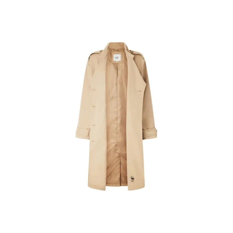 Pepe Jeans Classic Trench Coat With Belt Coat Women's Khaki-2