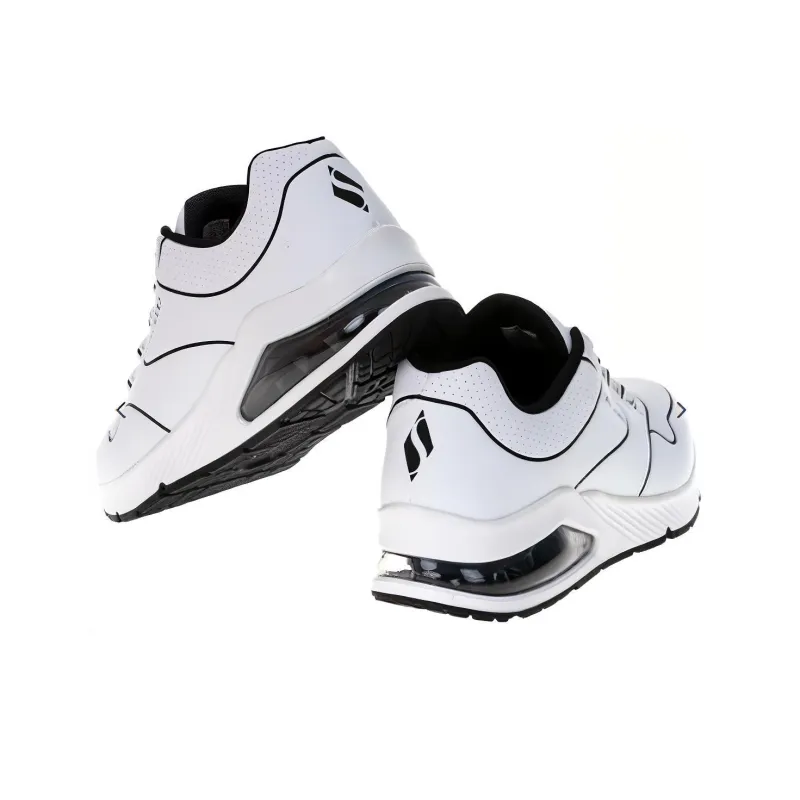 Skechers UNO 2 Cushioning Wear-Resistant Low-Top Casual Shoes Men's White-3
