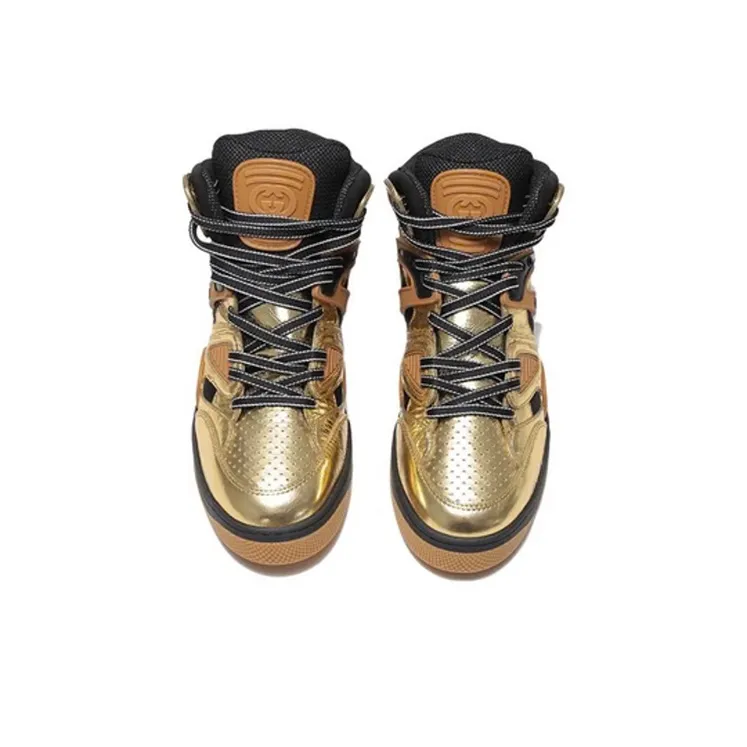 GUCCI Basket Low Gold Black-12