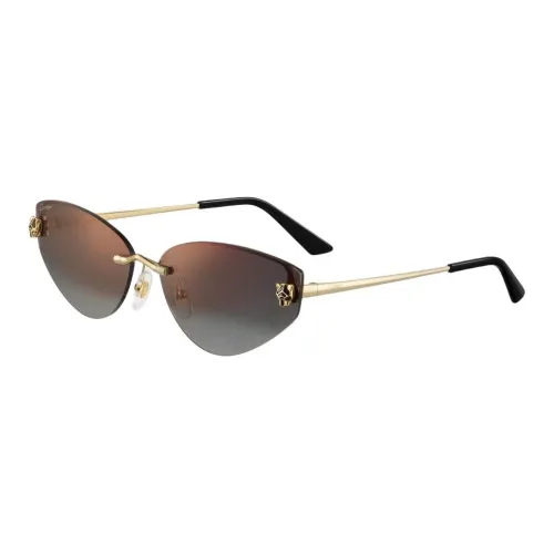 CARTIER Metal Butterfly Sunglasses Women's Gold