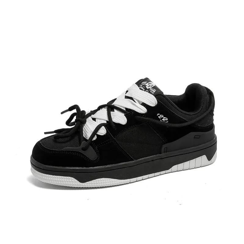 12345 Lightweight And Wear resistant Low Top Casual Shoes Men's Black-1