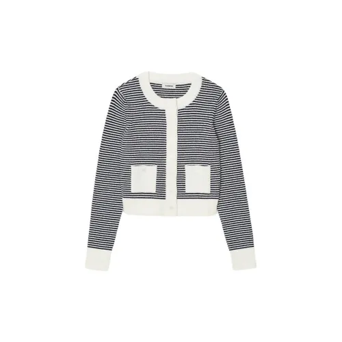 Sandro Striped Cotton-blend Cardigan