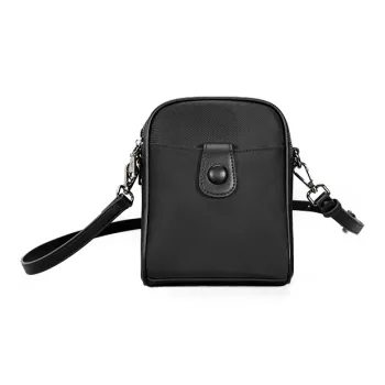LUCKY DIAMOND Nylon Cell Phone Pouch Regular Women's Black