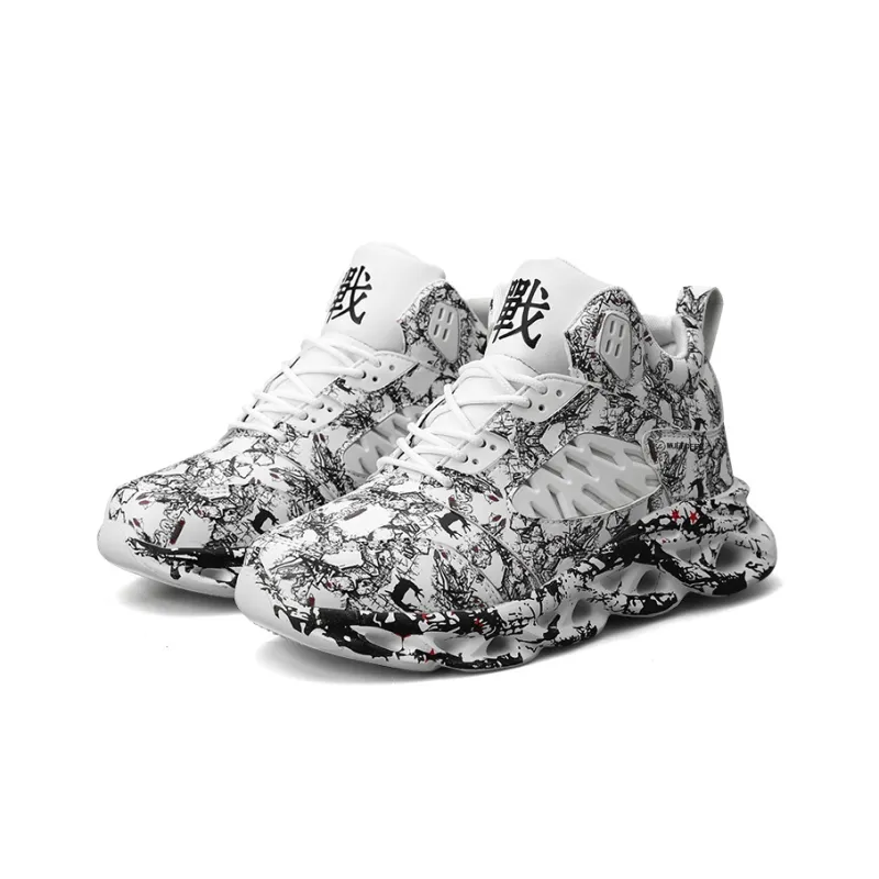 Black tailed Deer Slip Resistant And Breathable High Top Basketball Shoes Men's-6