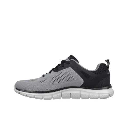 Skechers Cushioning Slip Resistant Waterproof Low Top Running Shoes Men's Black Gray
