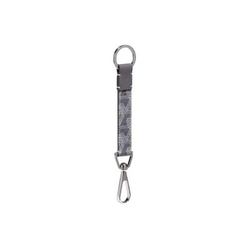 GOYARD Canvas With Calfskin Keychain Bag Accessory Unisex Gray