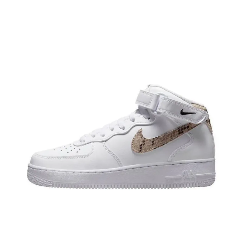 Nike Air Force 1 '07 Mid White Snake Swoosh Women's-0