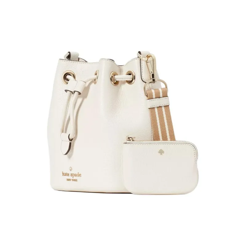 Kate Spade Pebble Leather Shoulder Bag, Crossbody Bag Mini Women's Parchment Paper Multicolor-1