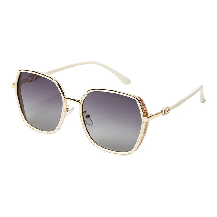 Narandu PC Plastic Metal Square Sunglasses Women's-0