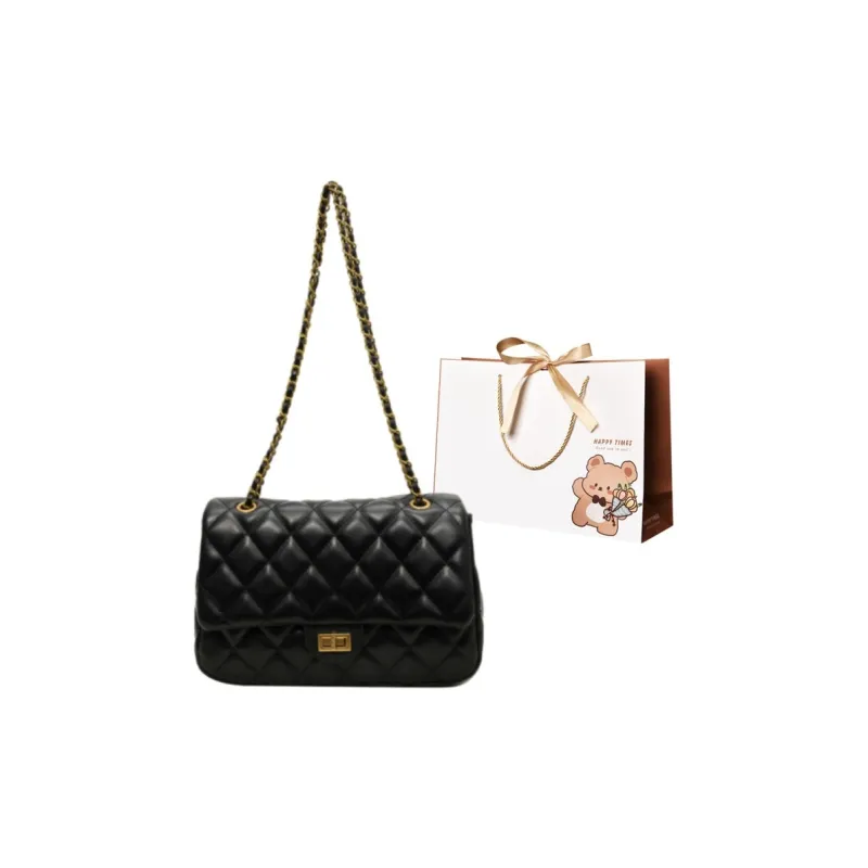ERANGBEAR PU One Shoulder Shoulder Bag Regular Women's Ecru Coffee Black-0