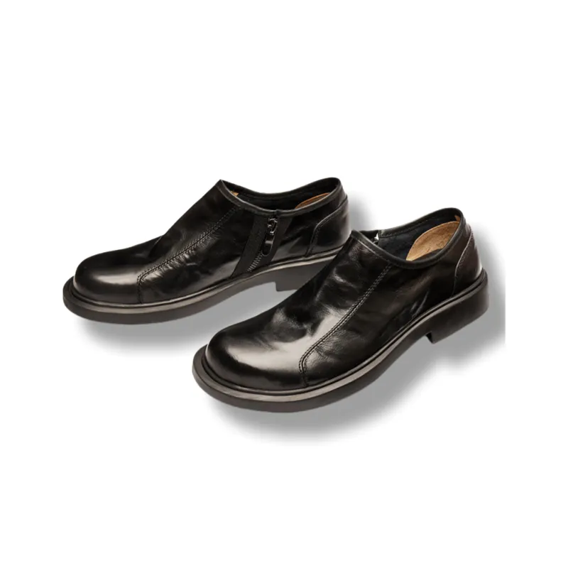 Brounvanm Men's Casual Shoes Men Low Top Black/Coffee-2