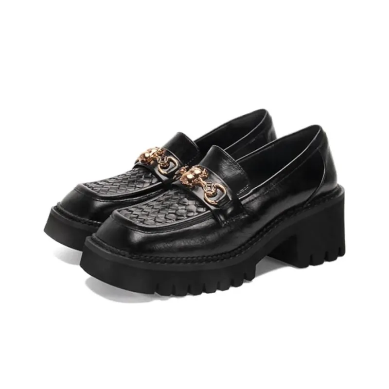 LESELE Loafers Women's Black/Beige/Apricot-1