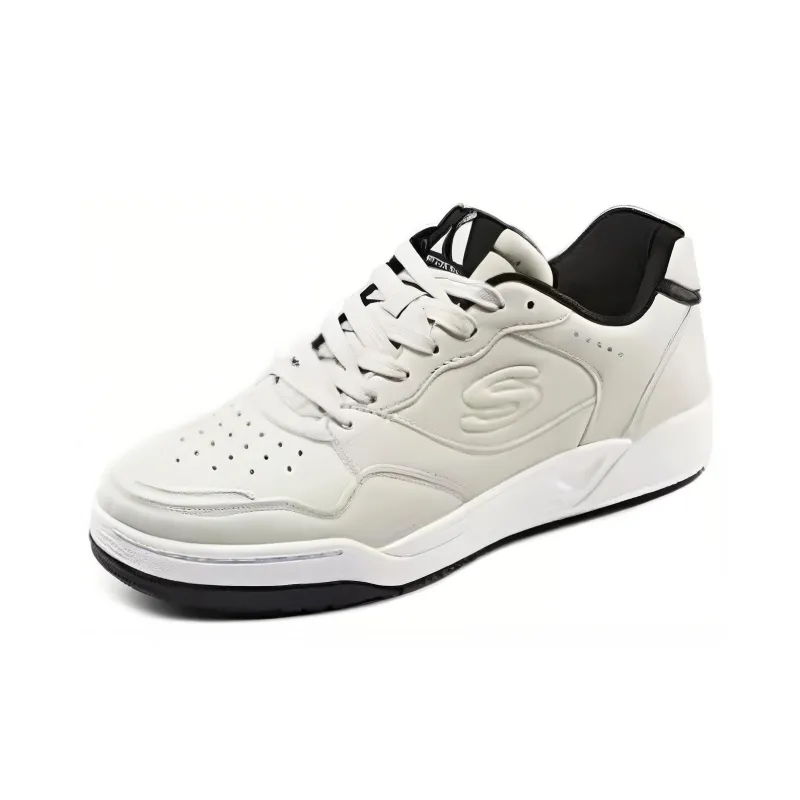 Skechers Street Cushioning Wear Resistant Low Top Skateboard Shoes Men's Ivory-2