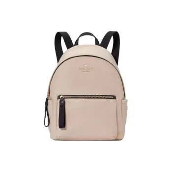Kate Spade Chelsea Recycled Nylon Backpack Medium Size Women's 1Warm Beige Multicolor