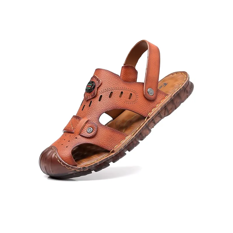 Xiwencha TPR Sole Wrap toe Slippers Men's-2