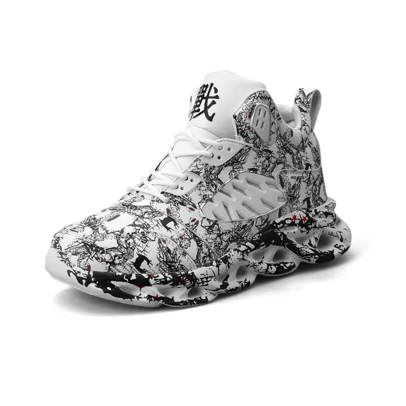 Black tailed Deer Slip Resistant And Breathable High Top Basketball Shoes Men's-5