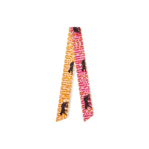CARTIER Silk Scarves Women's Pink/Yellow