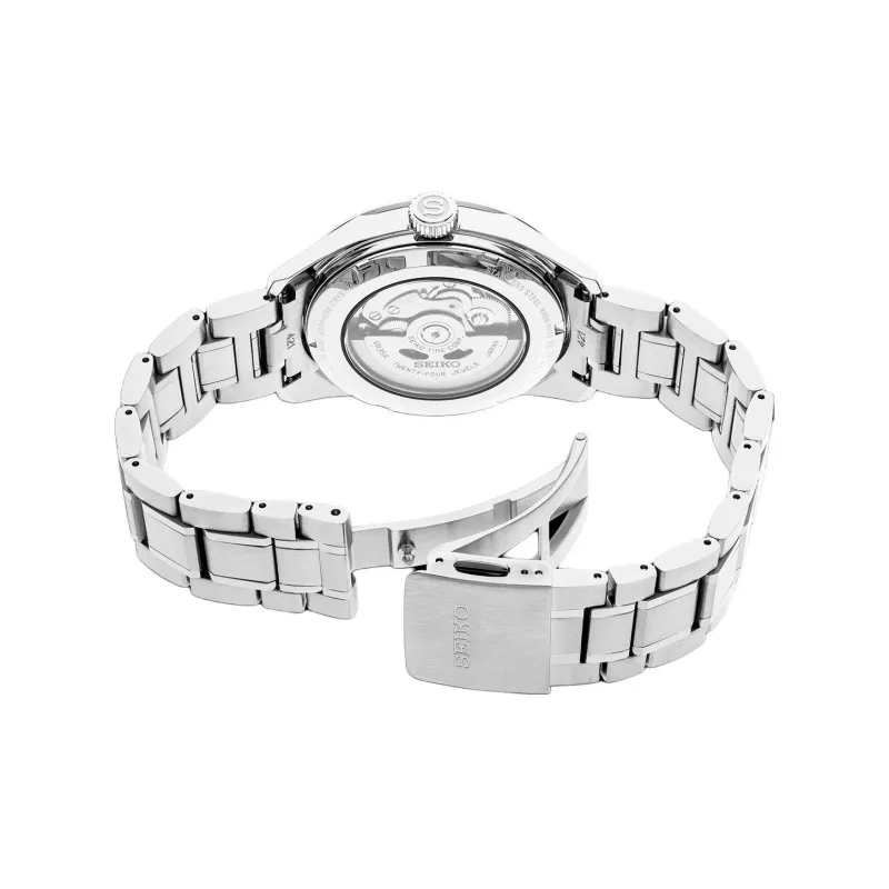 SEIKO Automatic Mechanical Movement Stainless Steel Strap Watch Men's Watches Red Watch Dial-1