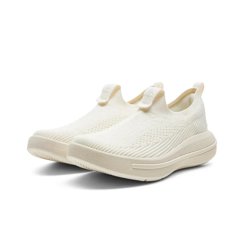 PEAK Taichi Air Flow 3.0 Cushioned Wear Resistant Breathable Slip Resistant Low Top Walking Shoes Women's Canvas White-2