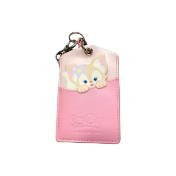 Disney Leather Card Holder Women's Pink Multicolor